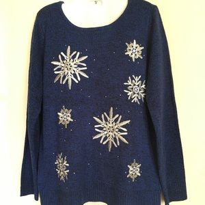 Croft & Barrow Blue Women's Sweater- M